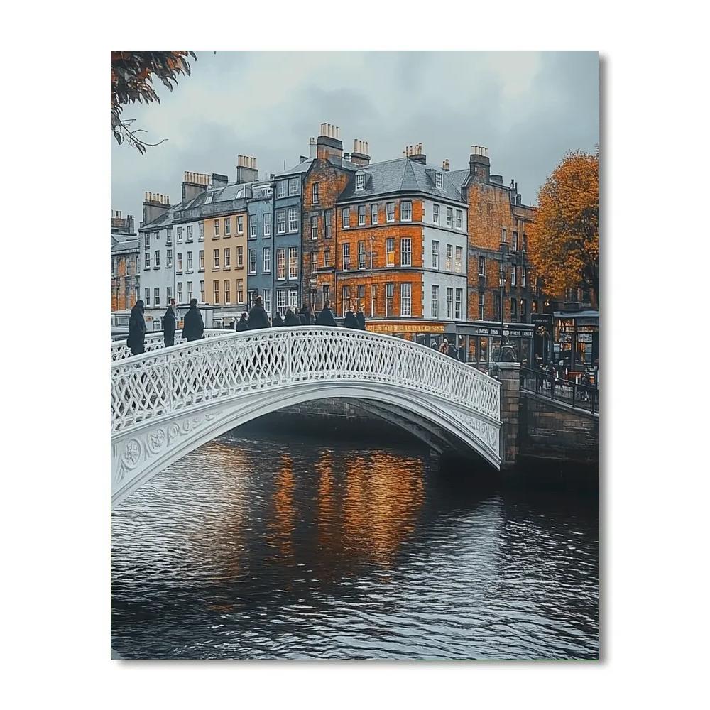 HaPenny Bridge Over Liffey Dublin Ireland Number painting