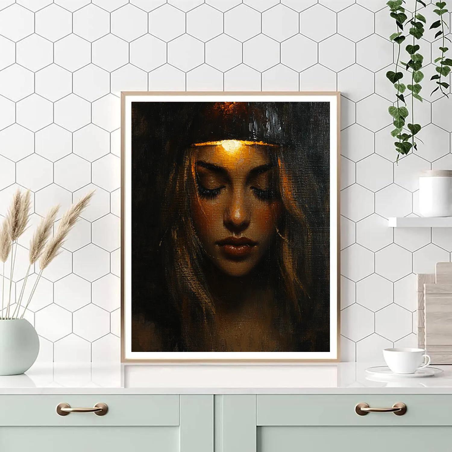 Rembrandt Inspired Elderly Portrait paint by number