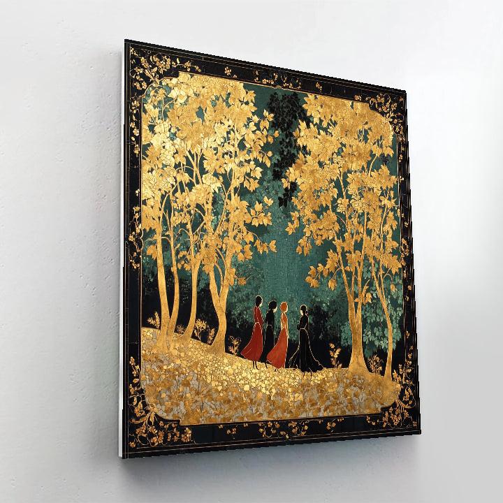 Gustav Klimt Inspired Orchard Of Gold painting number kit