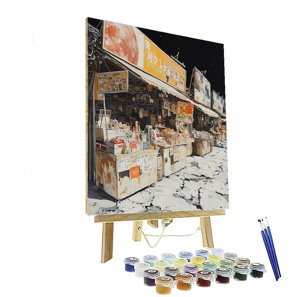 Salvador Dali Inspired Lunar Bazaar Number painting