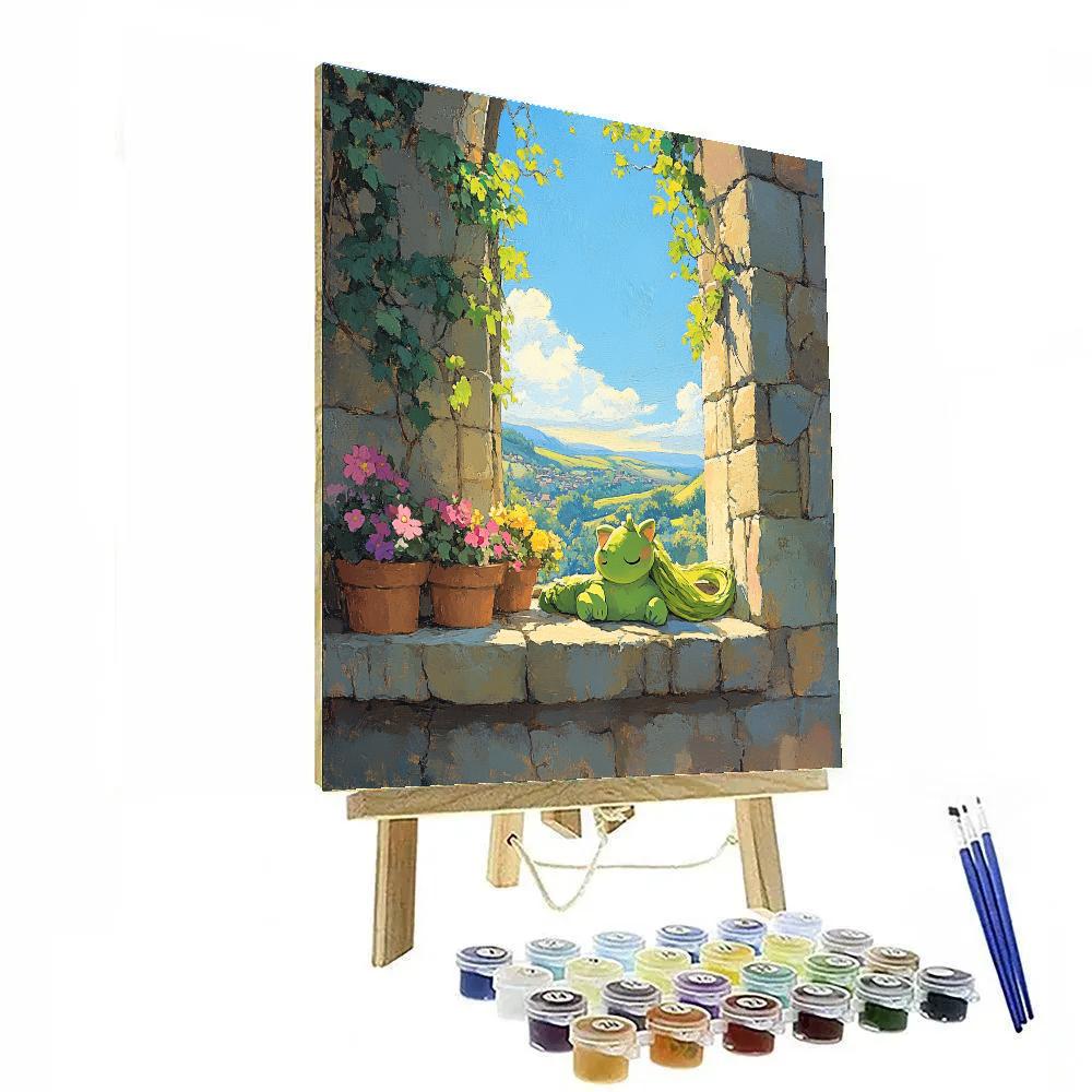 Pascal Tower Window Sunbath Disney Inspired Paint by numbers kits