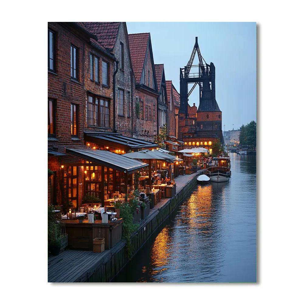 Gdansk Motlawa Riverfront Gdansk Poland Numbered painting kits
