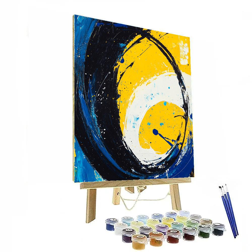 Jackson Pollock Inspired Ocean Current Paint by numbers art