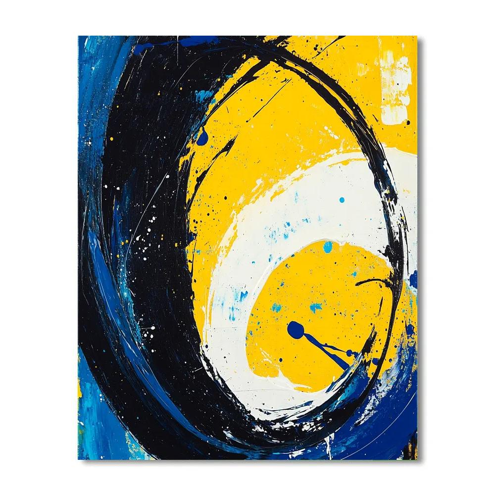 Jackson Pollock Inspired Ocean Current Paint by numbers art