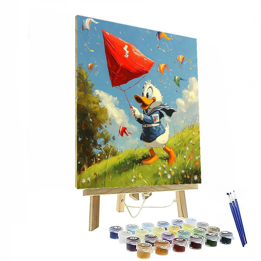 Donald Duck Windy Kite Challenge Disney Inspired Paint by numbers kits