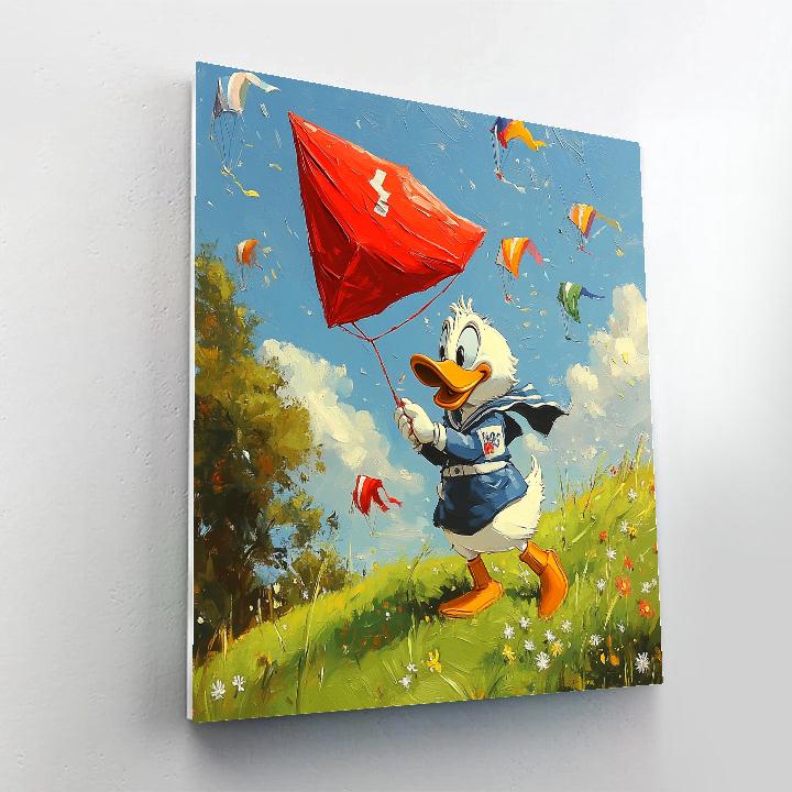 Donald Duck Windy Kite Challenge Disney Inspired Paint by numbers kits