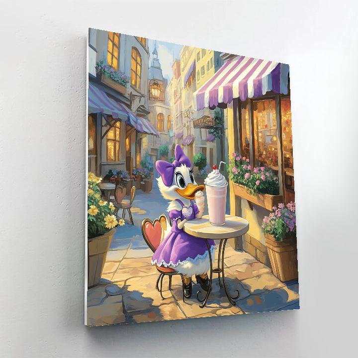 Daisy Duck City Cafe Treat Time Disney Inspired paint by color
