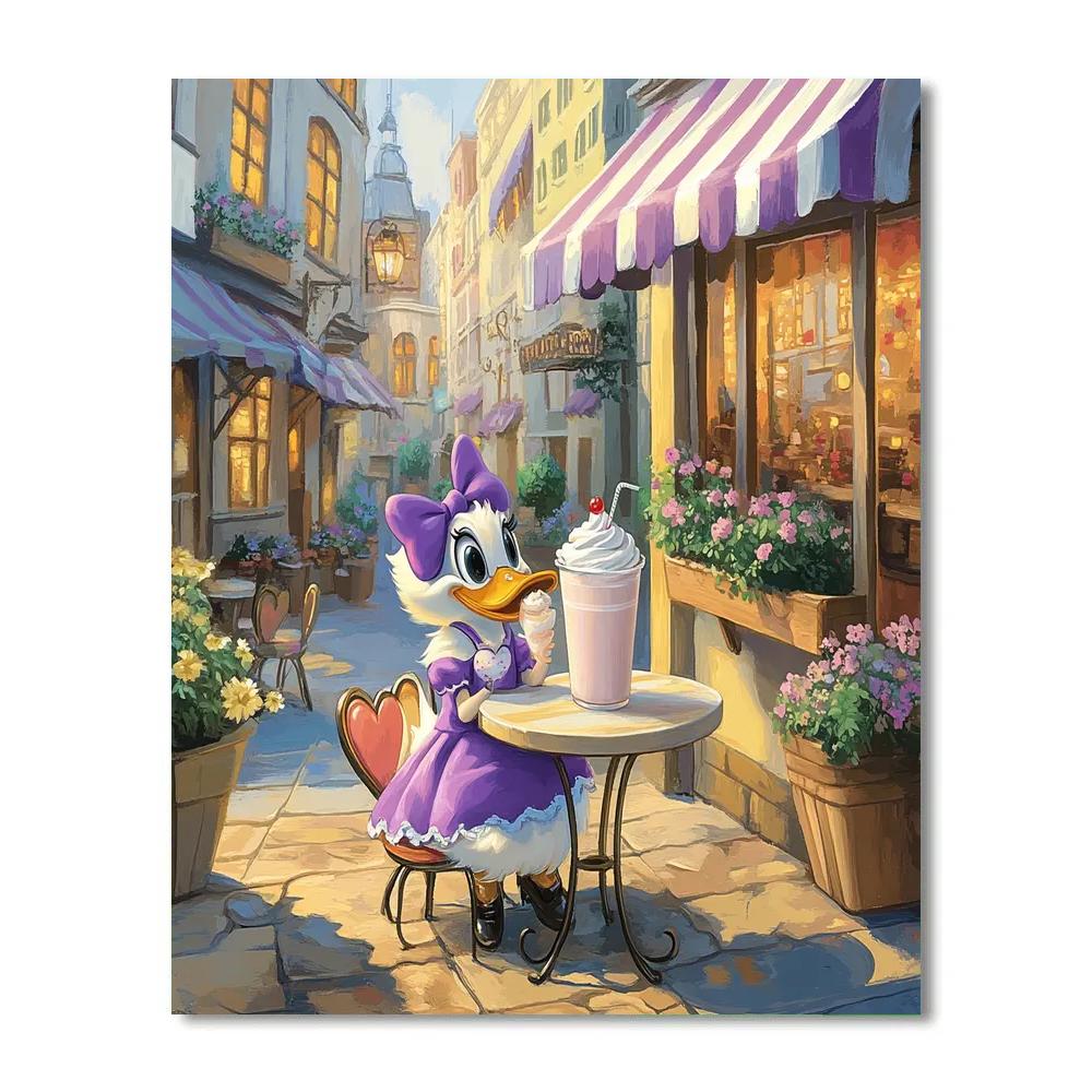 Daisy Duck City Cafe Treat Time Disney Inspired paint by color