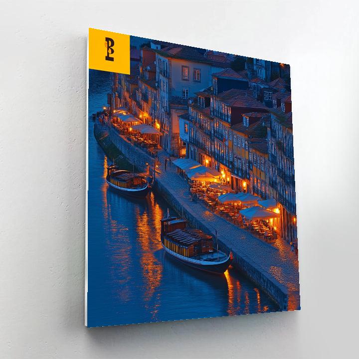 Ribeira Riverside Quarter Porto Portugal paint by color