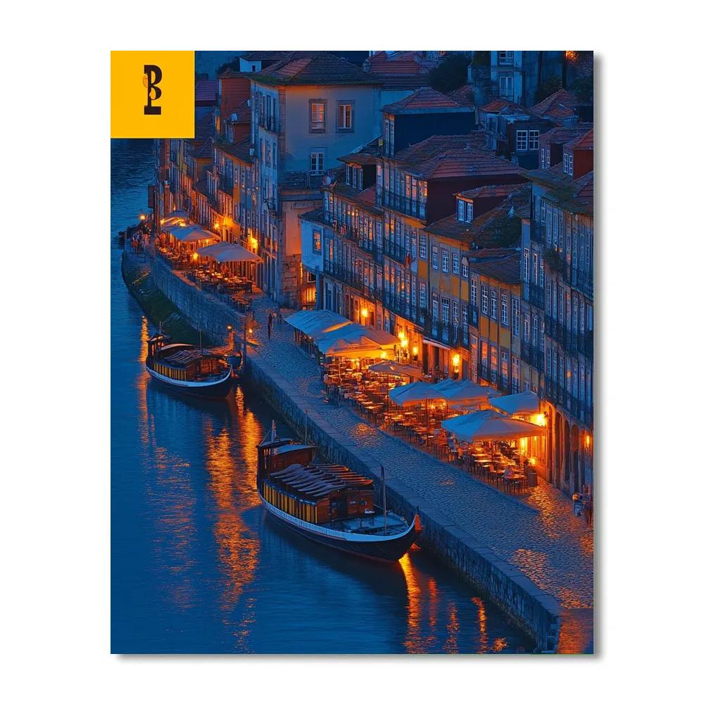 Ribeira Riverside Quarter Porto Portugal paint by color