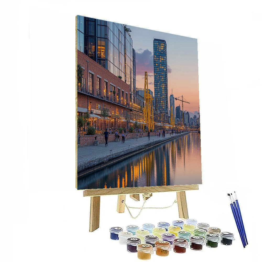 Puerto Madero Docklands Buenos Aires Argentina Painting by numbers kit
