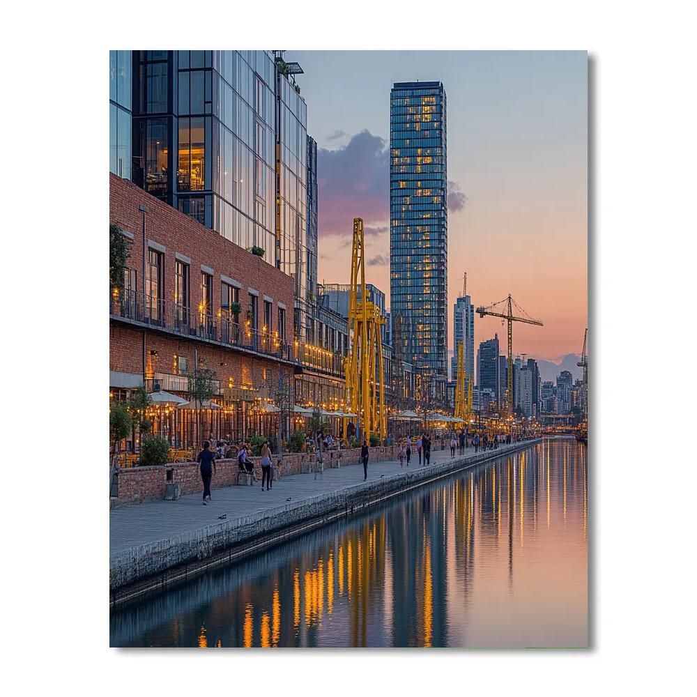 Puerto Madero Docklands Buenos Aires Argentina Painting by numbers kit