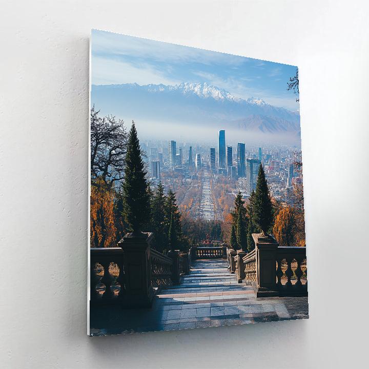 Cerro San Cristobal Viewpoint Santiago Chile Paint by numbers kits