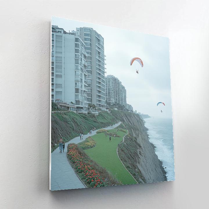 Miraflores Malecon Clifftop Walk Lima Peru DIY paint by numbers