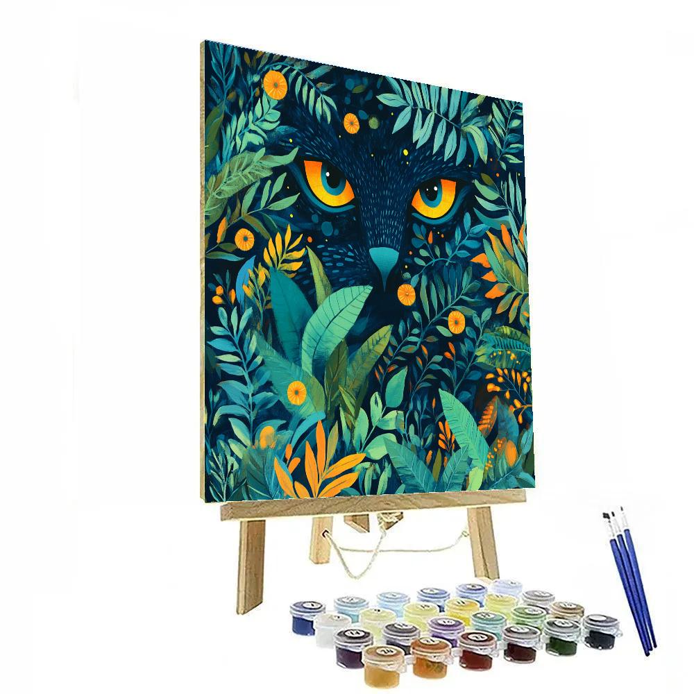 Henri Rousseau Inspired Nocturnal Jungle Paint by numbers kits