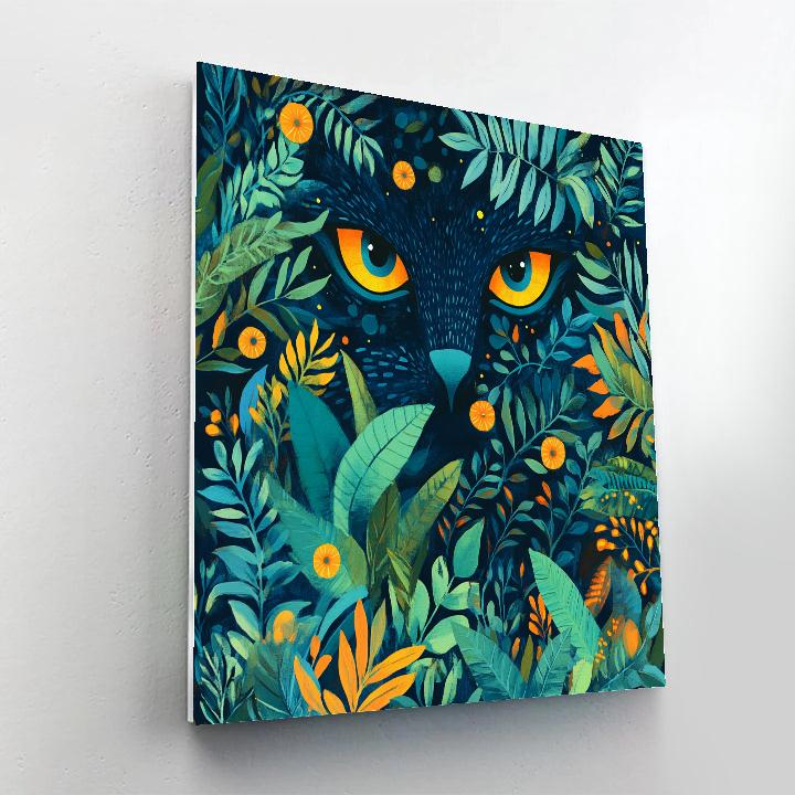 Henri Rousseau Inspired Nocturnal Jungle Paint by numbers kits