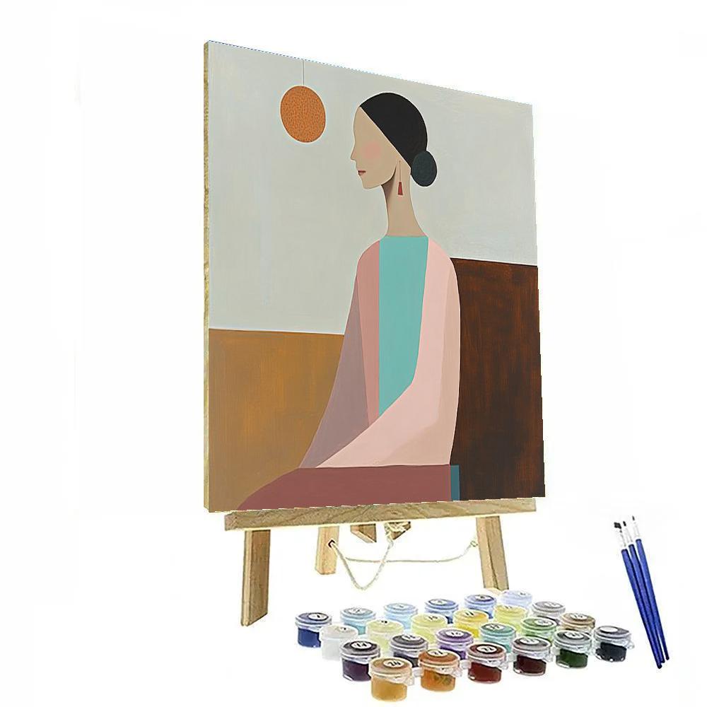 Amedeo Modigliani Inspired Seated Woman Painting by numbers kit