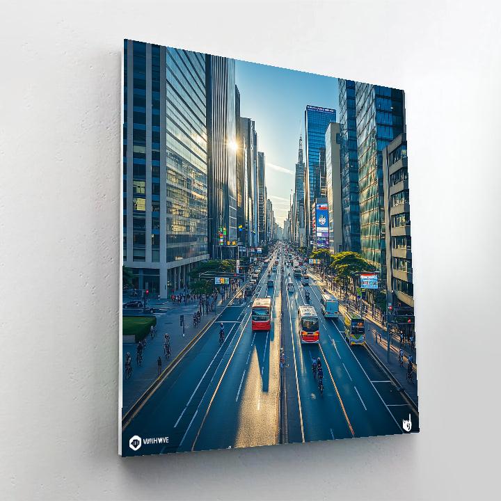 Avenida Paulista Skyline Canyon Sao Paulo Brazil Paint by numbers art