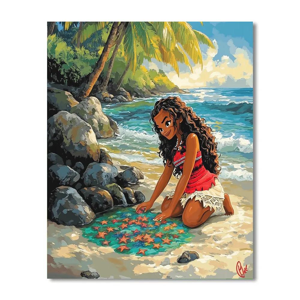 Moana Reef Tide Pool Explorer Disney Inspired Painting by numbers kit