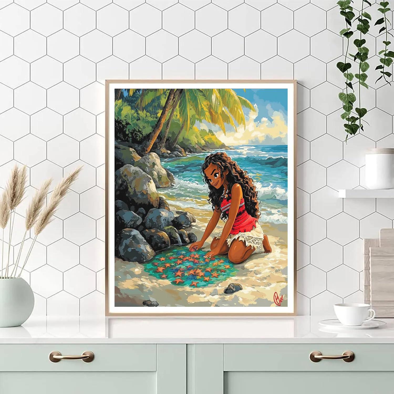 Moana Reef Tide Pool Explorer Disney Inspired Painting by numbers kit