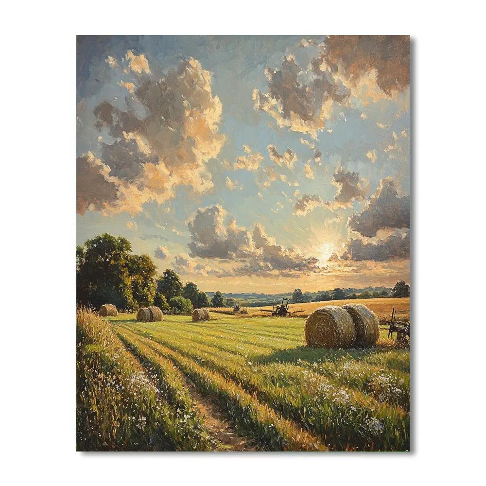 John Constable Inspired Haymaking Field Numbered painting kits