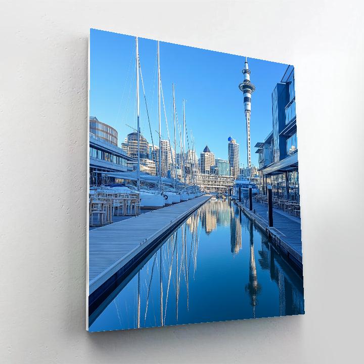 Viaduct Harbour Skyline Auckland New Zealand DIY paint by numbers