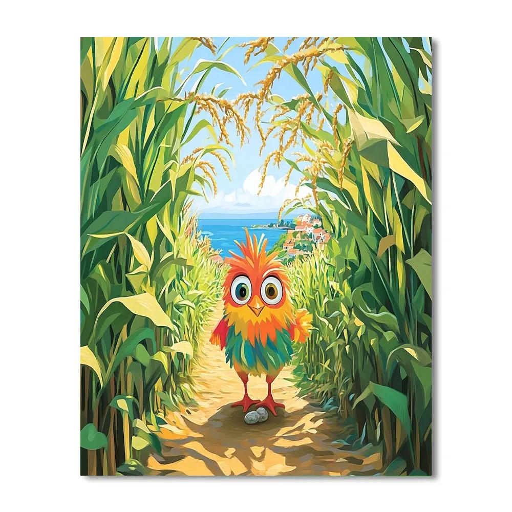 Hei Hei Village Cornfield Wander Disney Inspired Painting by numbers kit