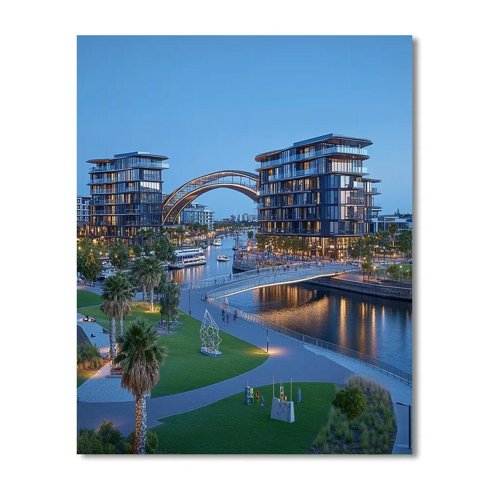 Elizabeth Quay Inlet Perth Australia paint by numbers