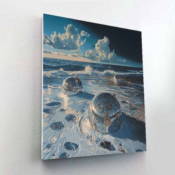Salvador Dali Inspired Ocean Of Clocks DIY paint by numbers