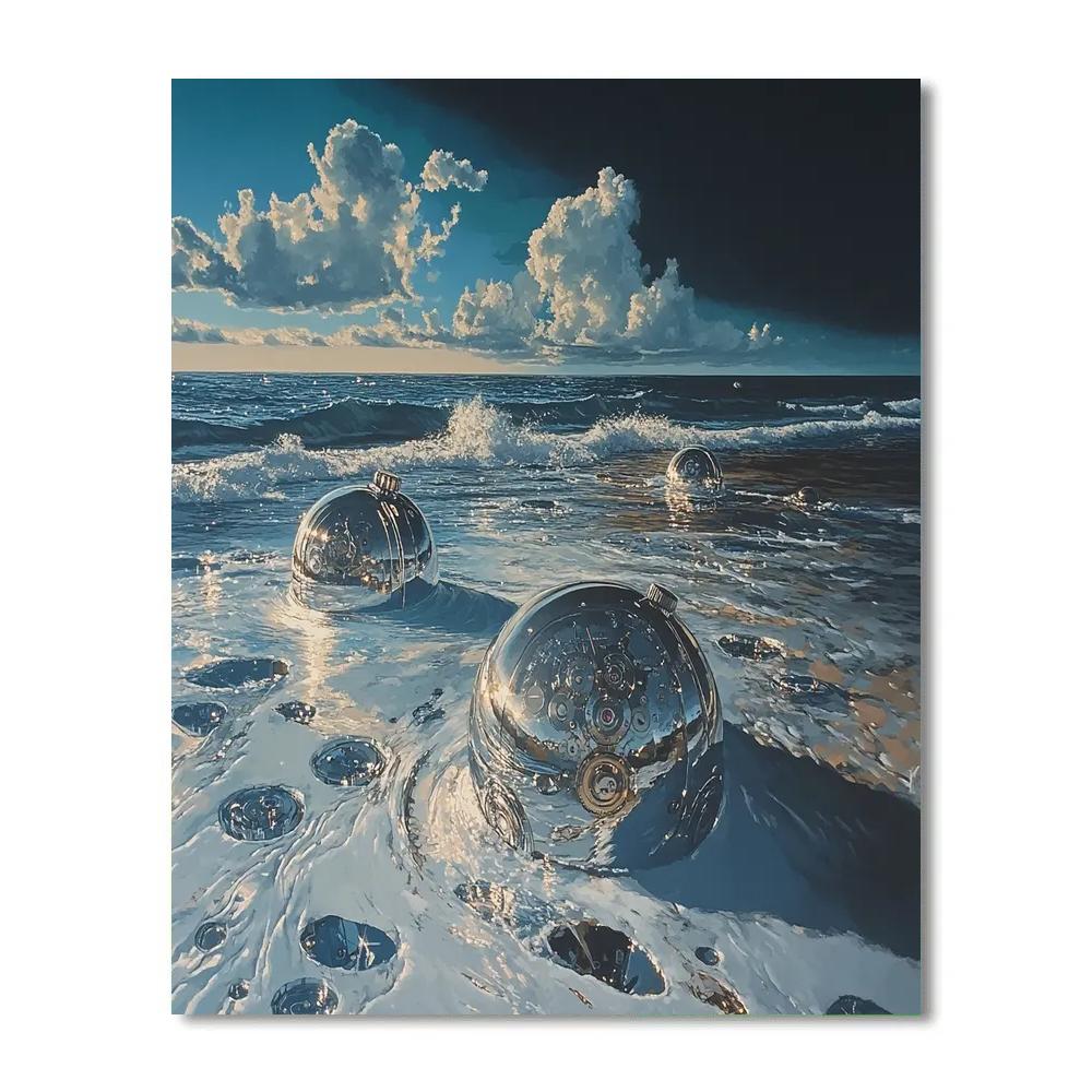 Salvador Dali Inspired Ocean Of Clocks DIY paint by numbers
