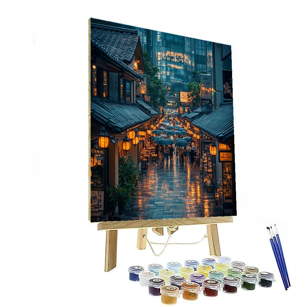 Taikoo Li Night Streets Chengdu China Paint by numbers art