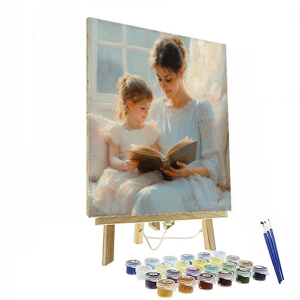 Mary Cassatt Inspired Reading Mother Paint by numbers art