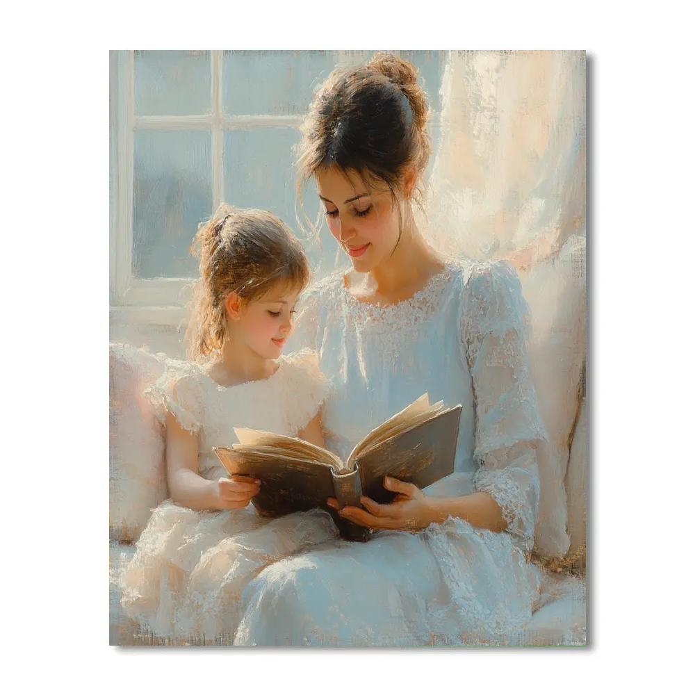 Mary Cassatt Inspired Reading Mother Paint by numbers art