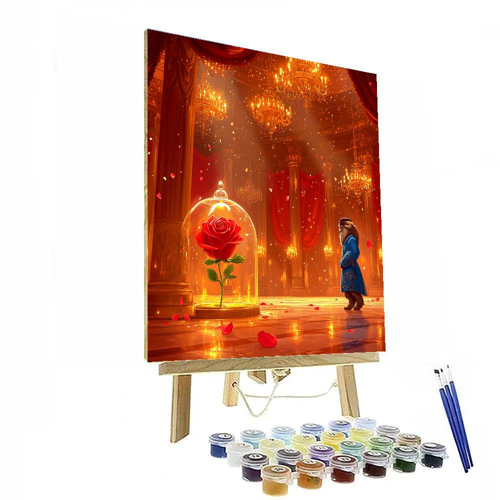 Beast Enchanted Rose Ballroom Glow Disney Inspired paint by number