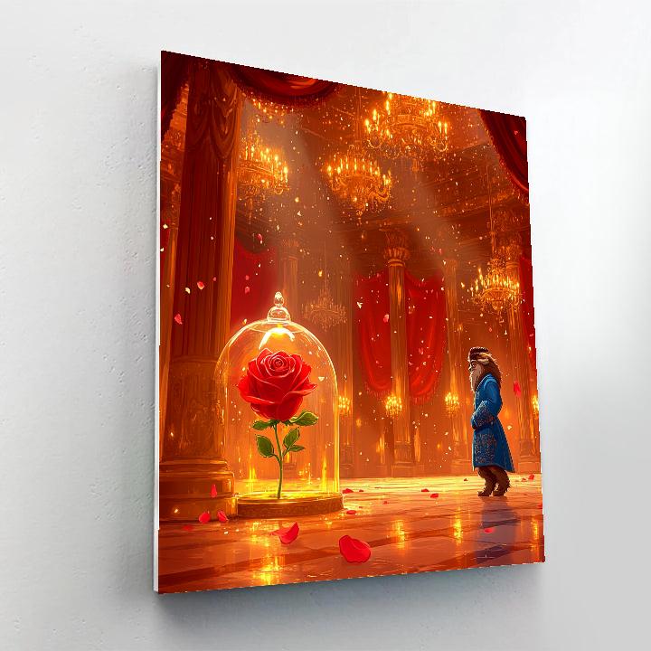 Beast Enchanted Rose Ballroom Glow Disney Inspired paint by number