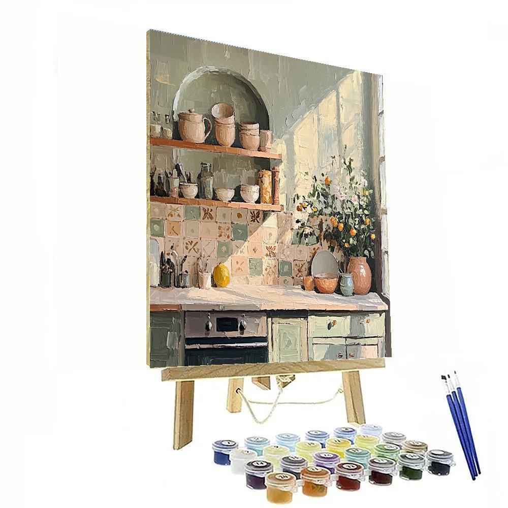 Pierre Bonnard Inspired Sunlit Kitchen Numbered painting kits