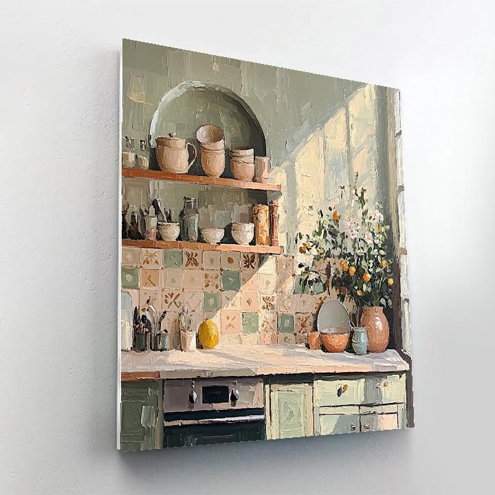 Pierre Bonnard Inspired Sunlit Kitchen Numbered painting kits