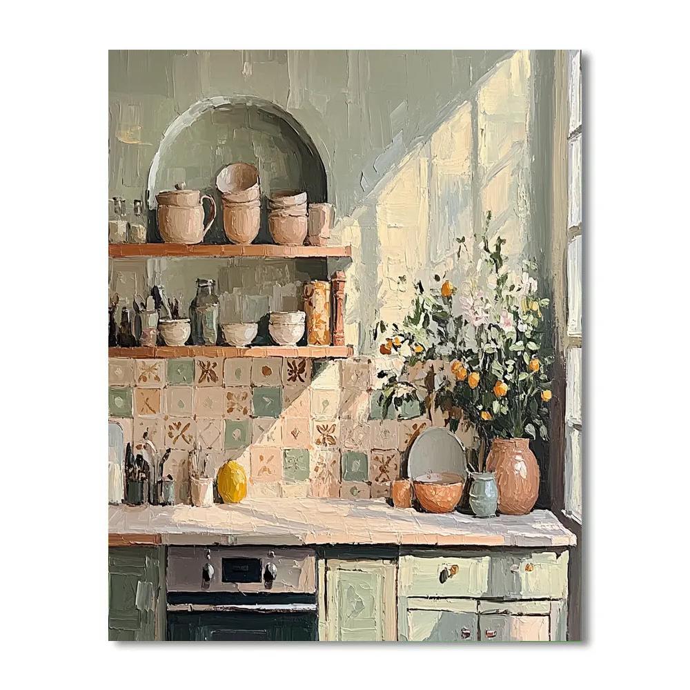 Pierre Bonnard Inspired Sunlit Kitchen Numbered painting kits