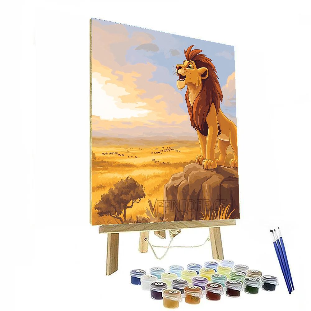 Simba Pride Rock Morning Roar Disney Inspired Paint by numbers art