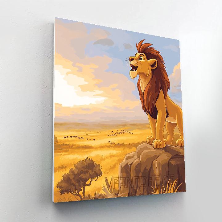 Simba Pride Rock Morning Roar Disney Inspired Paint by numbers art