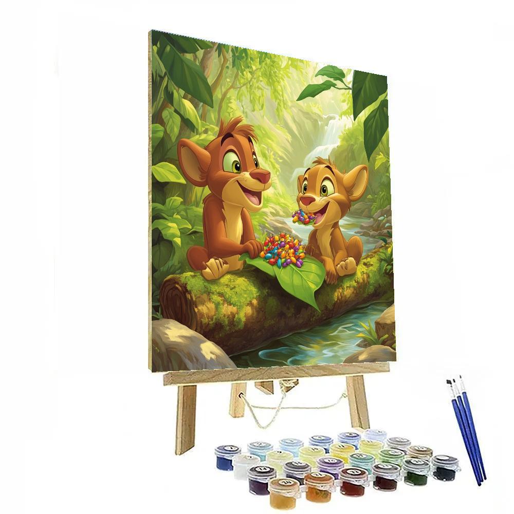 Timon And Pumbaa Jungle Bug Feast Disney Inspired paint by numbers