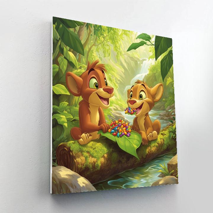 Timon And Pumbaa Jungle Bug Feast Disney Inspired paint by numbers