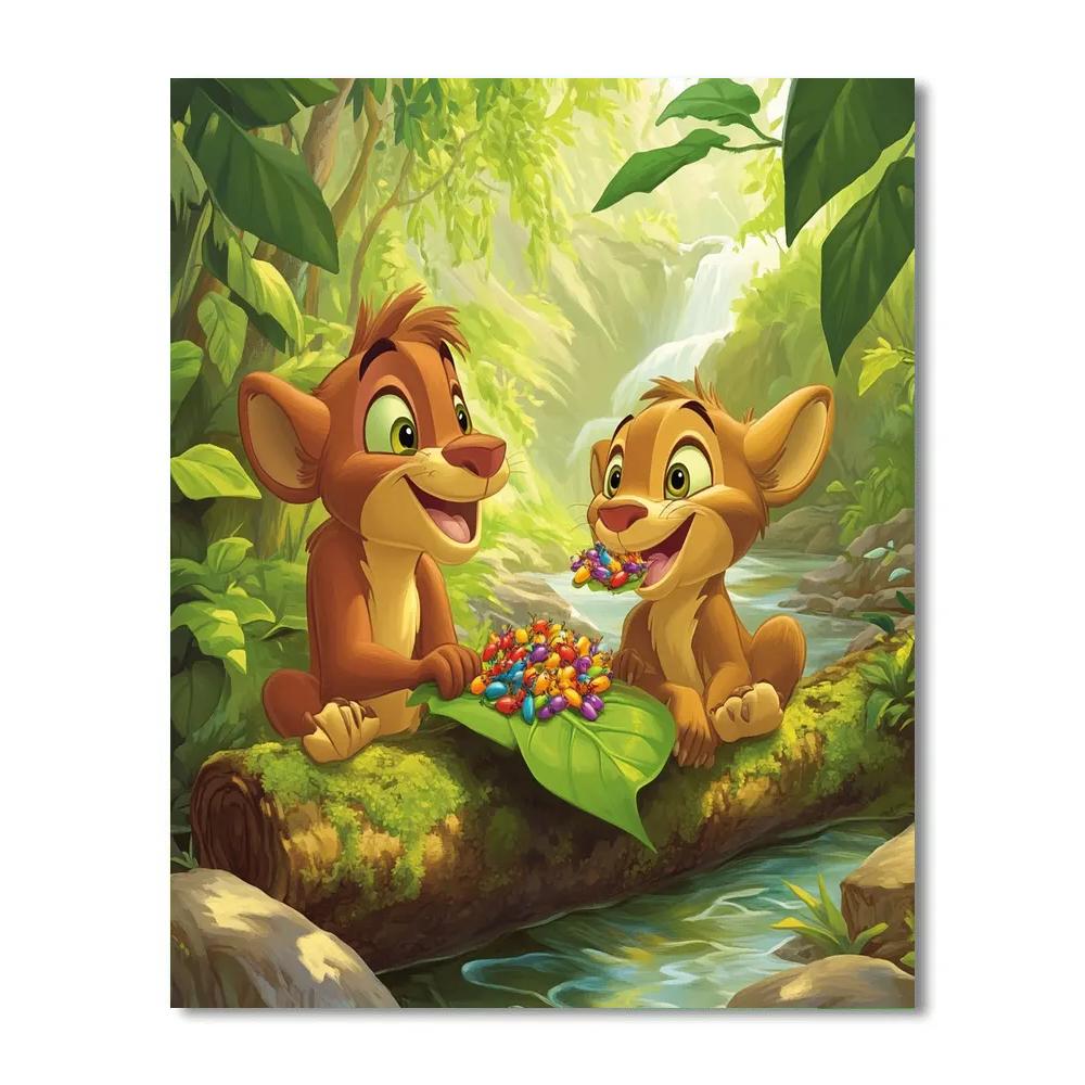 Timon And Pumbaa Jungle Bug Feast Disney Inspired paint by numbers