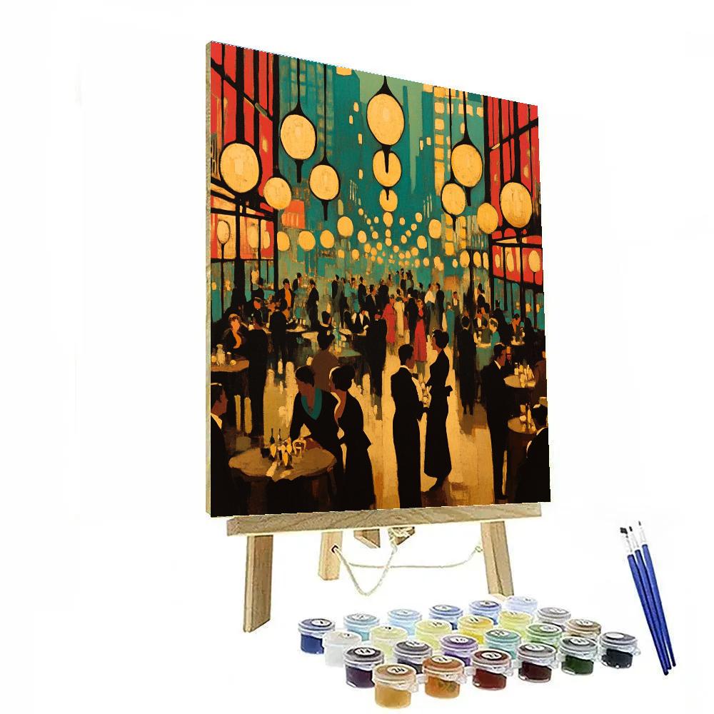 Toulouse Lautrec Inspired Moulin Night painting number kit