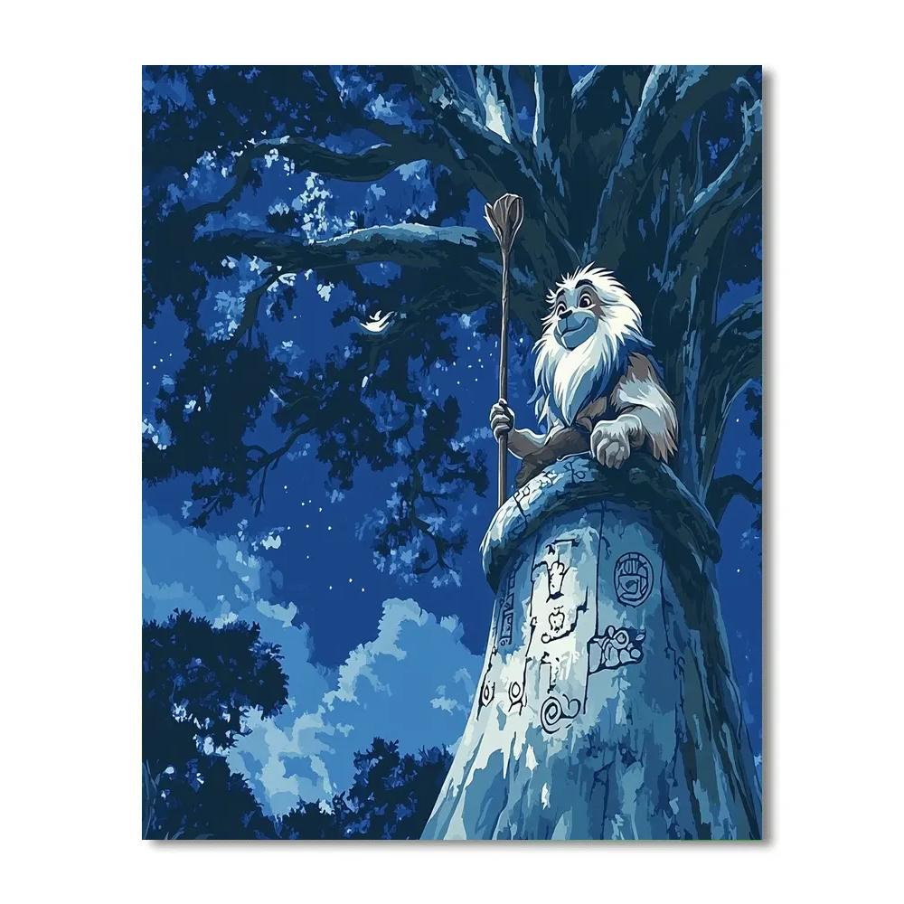 Rafiki Baobab Tree Wisdom Sky Disney Inspired Numbered painting kits