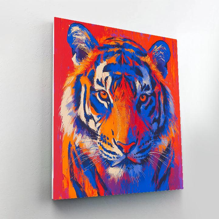 Franz Marc Inspired Red Tigers Numbered painting kits