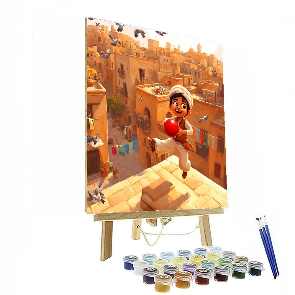 Abu Market Rooftop Apple Escape Disney Inspired DIY paint by numbers