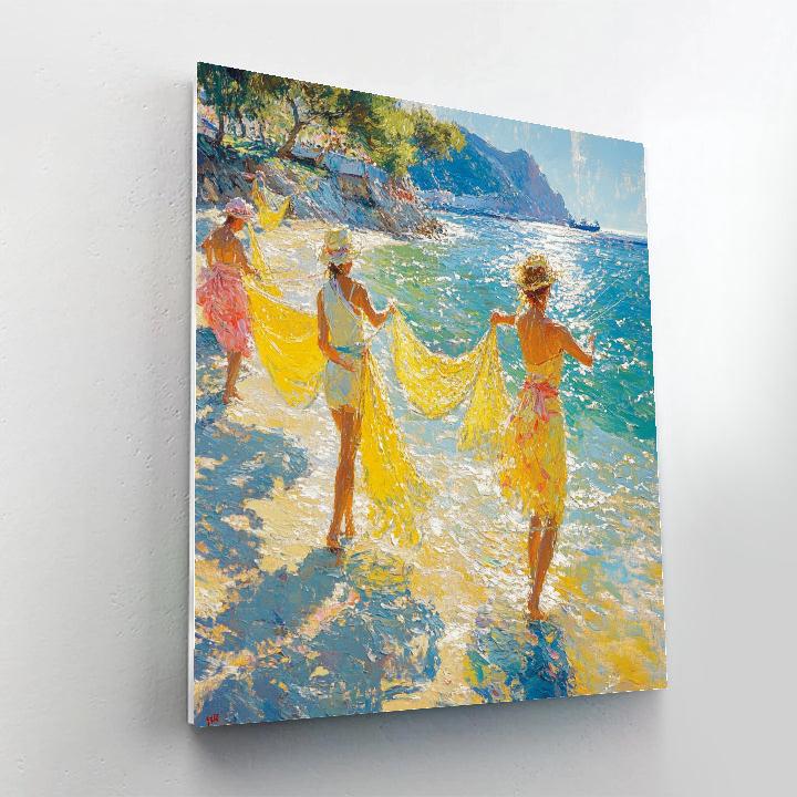 Sorolla Inspired Fisherwomen In Sunlight Paint by numbers kits