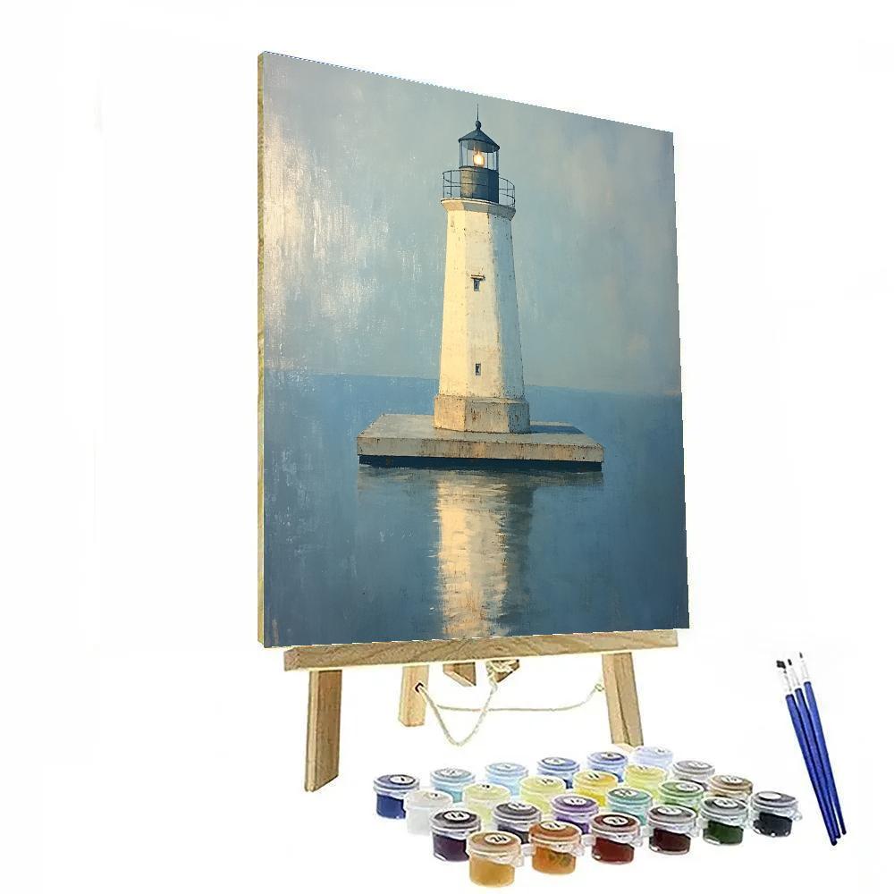Magritte Inspired Silent Lighthouse Numbered painting kits