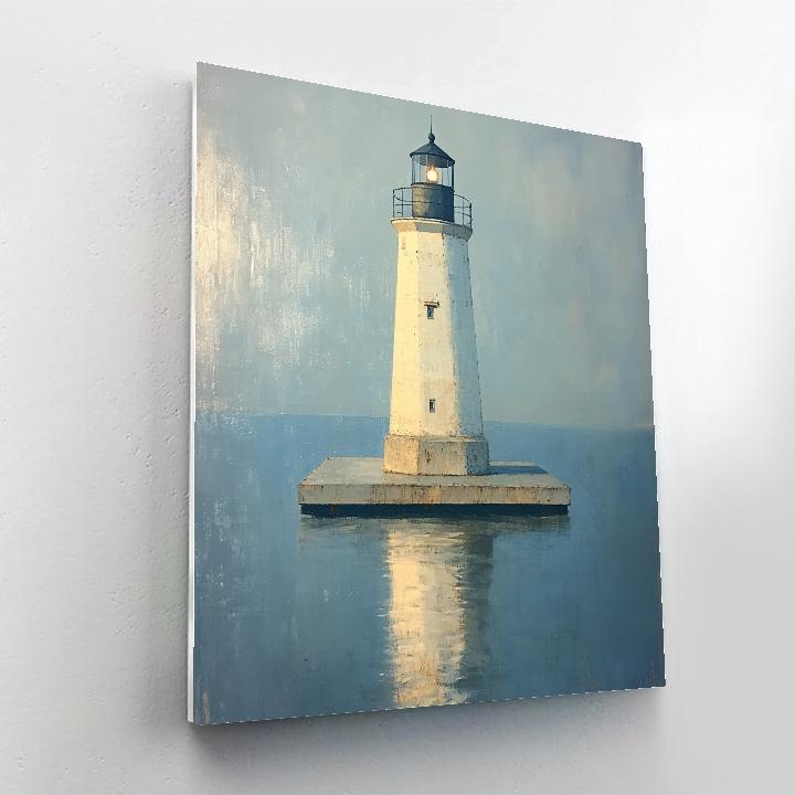 Magritte Inspired Silent Lighthouse Numbered painting kits